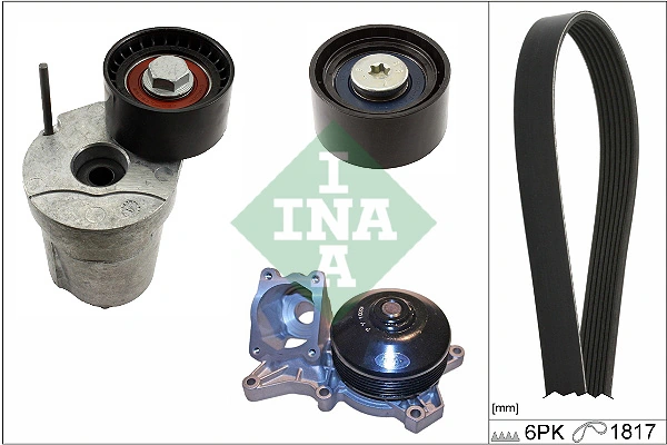 Water Pump + V-ribbed Belt Kit